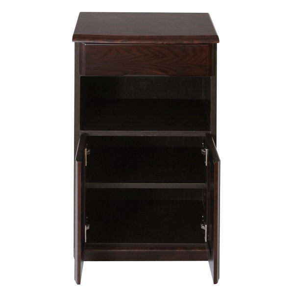 【軒先渡し】ヤマソロ タモシリーズ タモFAX台 ダークブラウン 幅440×奥行320×高さ812mm 1台（直送品） ヤマソロ ダークブラウン 幅440×奥行320×高さ812mm