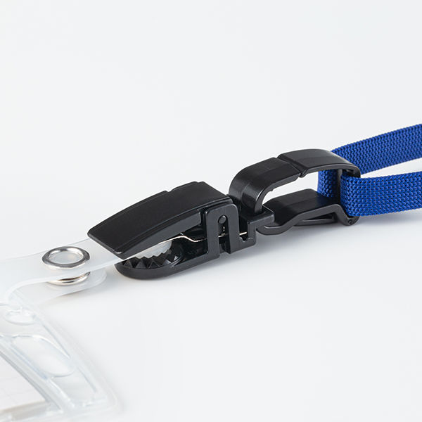 コクヨ 吊り下げ名札セット 2wayタイプ・ソフトケース・チャック式 青 ナフ-SD180-10B 1パック（10個入） - アスクル