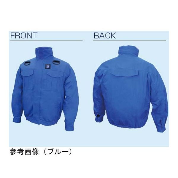 ブレイン 7.4V/胸スイッチ式 綿100% 空調エアコン 服ハーネス フルセット ブルー L MESH-BR-7000 1着（直送品） - アスクル