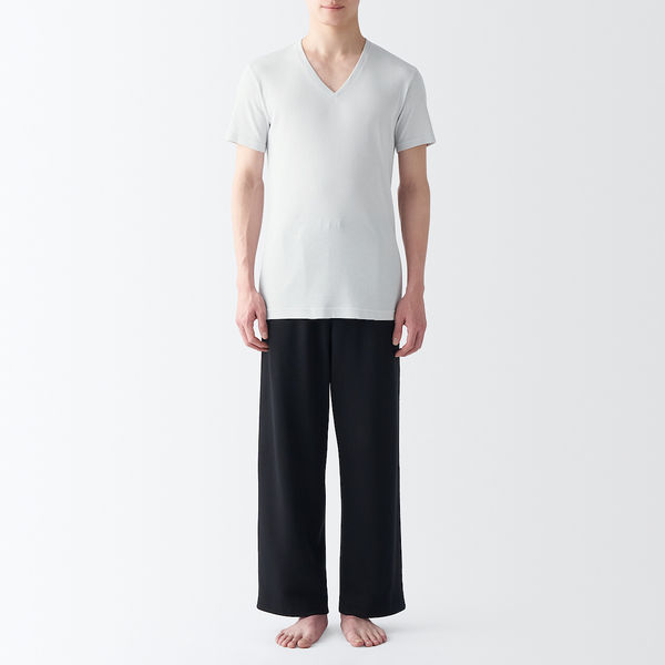 メンズ】無印良品 紳士 さらっと綿 Vネック半袖Tシャツ 紳士M