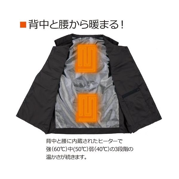 岡潮 洗濯できる電熱ベスト+モバイルバッテリー10，000mAhセット