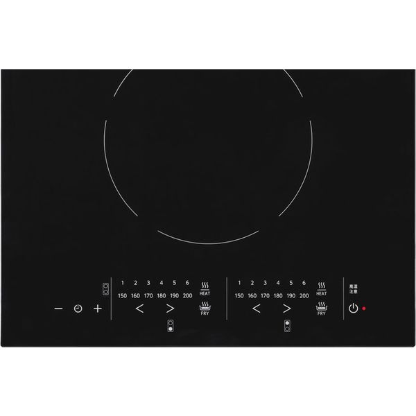 アイリスオーヤマ 2口ビルトインIH ブラック IHC-BFL221-B 1台（直送品