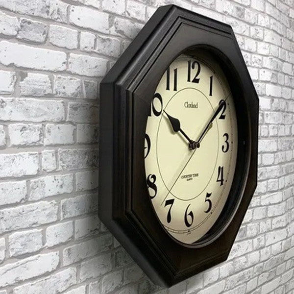 さんてる 電波時計 クロックスランド 置き掛け兼用 幅285×奥行55