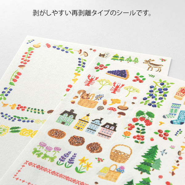 デザインフィル シール ゆるログ 2枚入 北欧柄 82674006 1セット