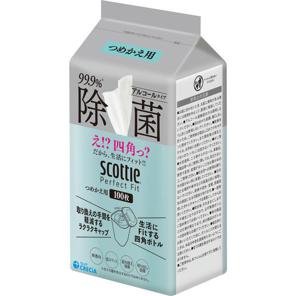 スコッティ　アルコールタイプウェットティッシュ スコッティ ウェットティシュー 除菌 アルコールタイプ 33枚