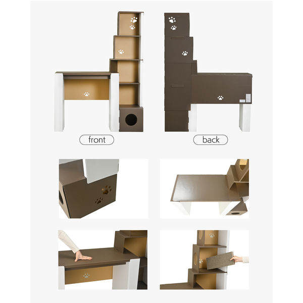 【軒先渡し】コイズミファニテック Hagu ネコ＆テレワークデスク 幅1110×奥行405×高さ1505mm KG-ND700BRWH 1台（直送品） コイズミファニテック Hagu ネコ＆テレワークデスク 幅1110×奥行405×高さ1505mm