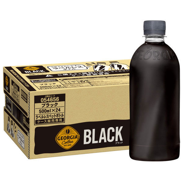 コカ・コーラ ジョージア ブラック 500ml ラベルレス 1箱（24本