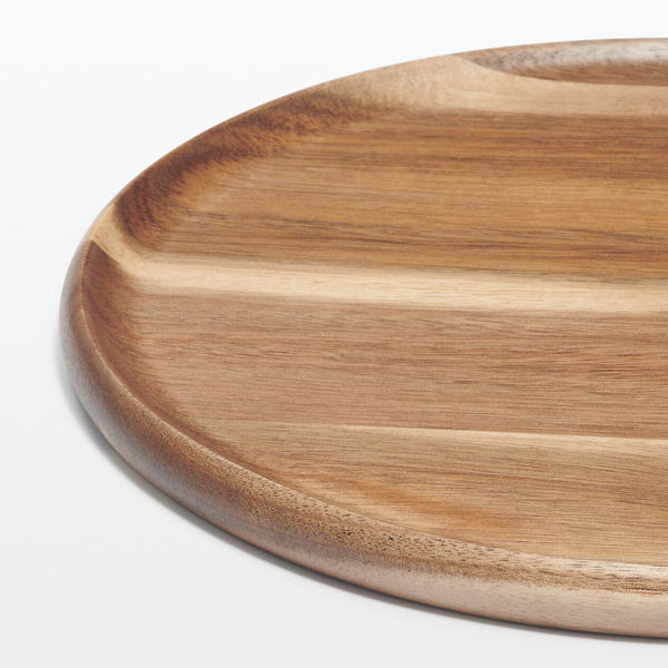 アカシア お皿にもなるカッティングボード 丸型 約直径24×高さ1.5cm