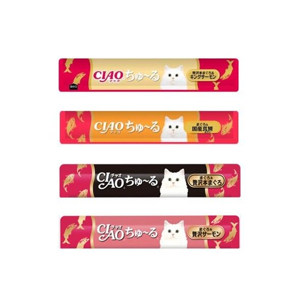 いなば CIAO チャオ ちゅ～る 贅沢バラエティ 国産（14g×80本入）1袋 キャットフード おやつ ちゅーる チュール - アスクル