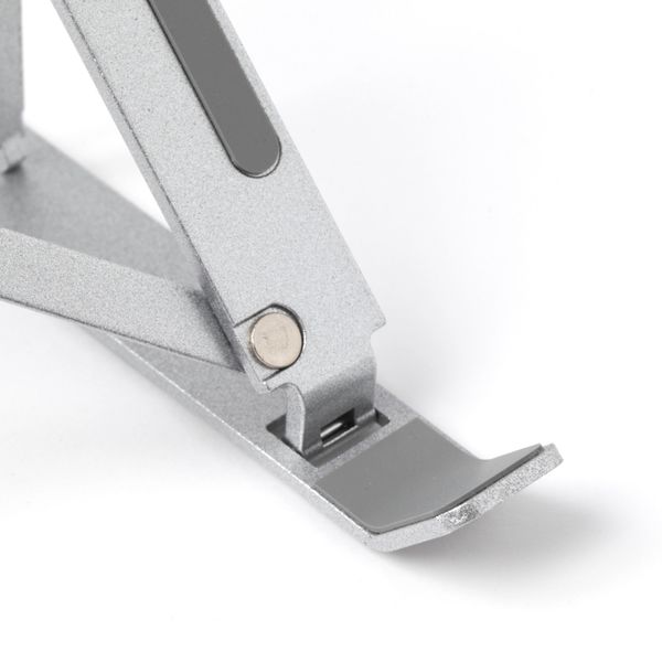 折り畳みアルミPCスタンド シルバー LAKOLE/ラコレ - アスクル