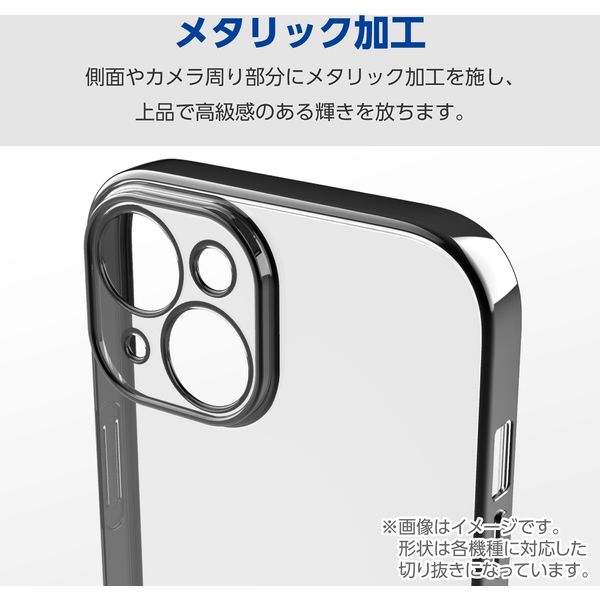 AQUOS wish4 ケース ソフト メタリックフレーム メタリック