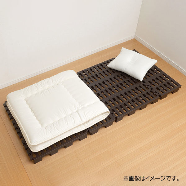 ベストコ すのこ 連結 プラスチック 2枚 ブラウン 37.5×74cm MA