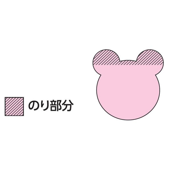 強粘着】ポストイット 付箋 ふせん シルエットノート クマ 69