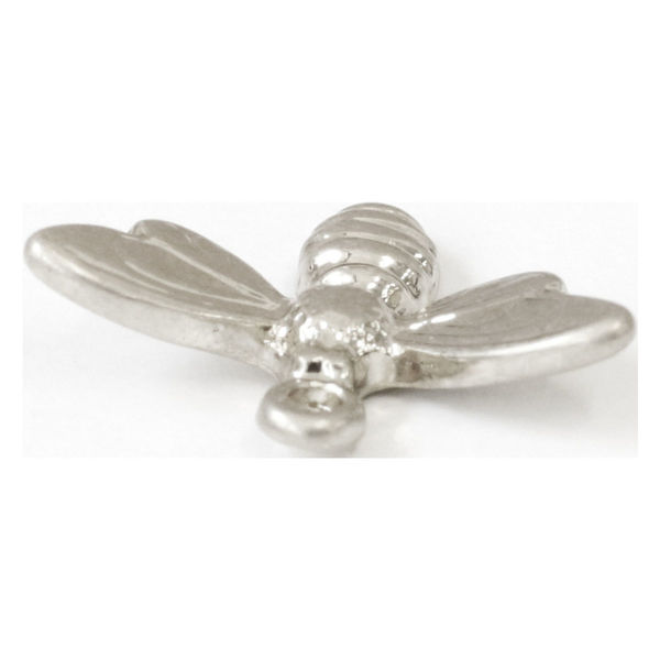 日本紐釦貿易 ヴィンテージ風チャーム 蜂 5個 シルバー KE-CH-14S 1