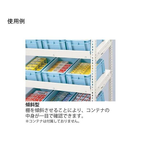 アズワン 軽量棚 ERR傾斜型 H1800×W1800×D450 有効棚 5段 67-5245-21 1