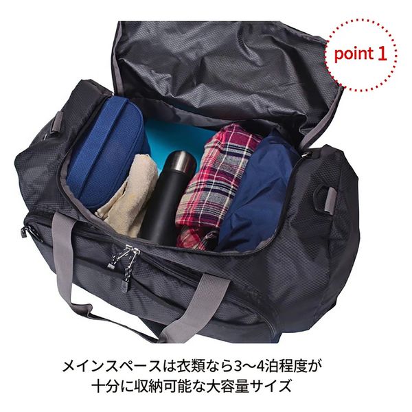 スワン ボストンバッグ 55L ネイビー 1313 1個（直送品） - アスクル