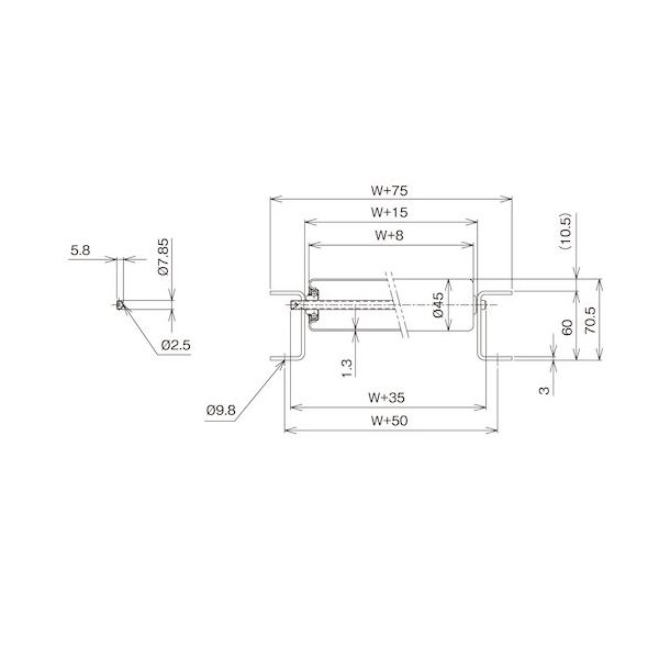 寺内製作所 BRA-4515 ブリッジコンベヤ ローラー径45mm 法人限定