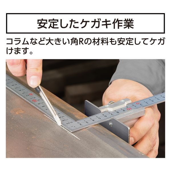 シンワ測定 シンワ 58712 曲尺ストッパーコラムゲージ突当100mm #58712