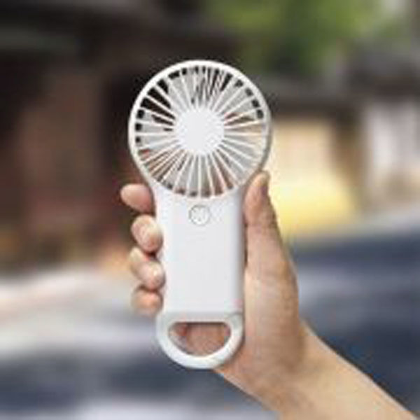 カクセー ミニハンディファン (電池式) ブラック カラビナ式 HAN-01B 1