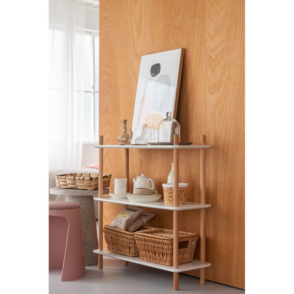 東谷 ROOM ESSENCE ラック3段 幅800×奥行300×高さ855mm ホワイト