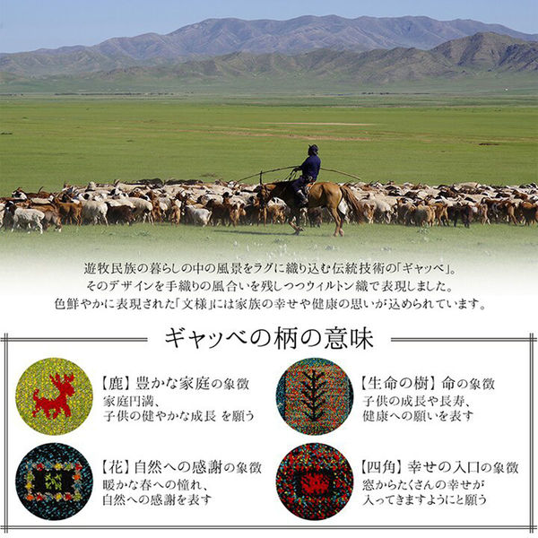 イケヒコ イビサ トルコ製 ウィルトン織り カーペット ギャッペ