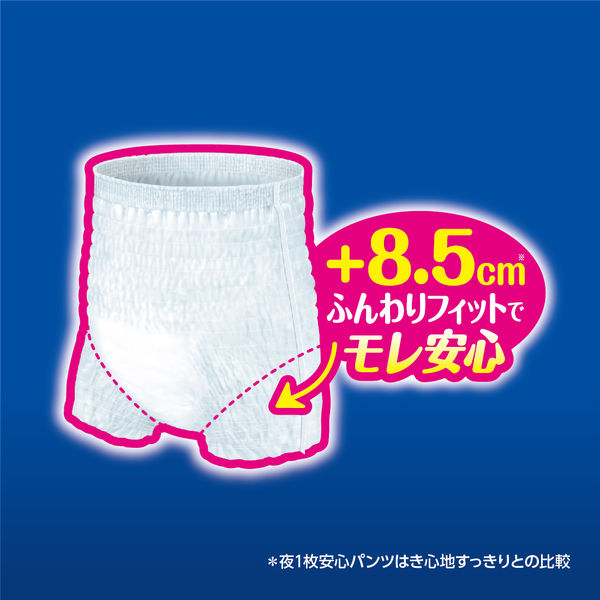 アテント 夜1枚安心パンツ 脚まわりロング丈 男女共用 Mサイズ 1