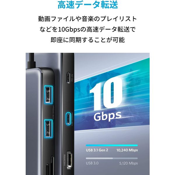 Anker PowerExpand 8-in-1 USB-C PD ハブ - アスクル