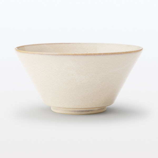 無印良品 美濃焼 麺鉢 白釉 約直径18.8cm 1セット（1個×5） 良品計画