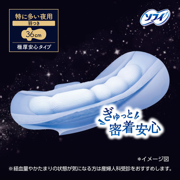 ナプキン ソフィ 特に多い夜用 羽つき 36cm 超熟睡 おやすみプレミアム