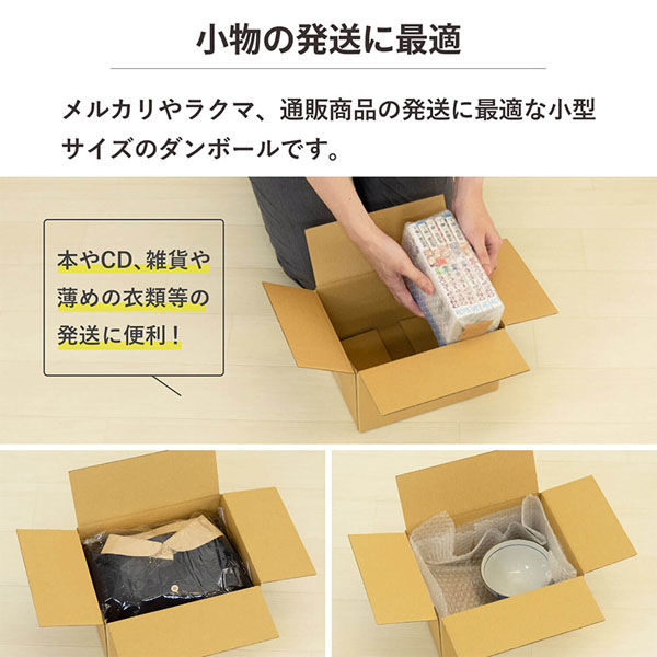 シモジマ 60サイズダンボール 24×19×14cm 4571689032065 1セット（50枚