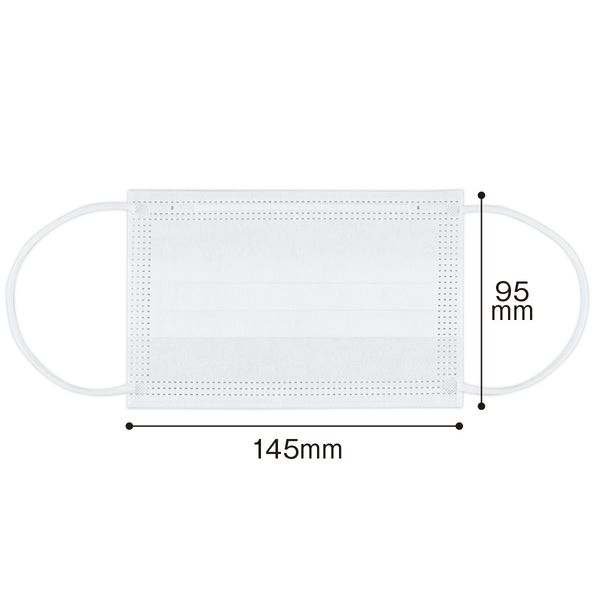 伊藤忠リーテイルリンク　フェイスマスク 3層　個包装タイプ　小さめサイズ　ホワイト　IRLM-011　1箱（50枚入）