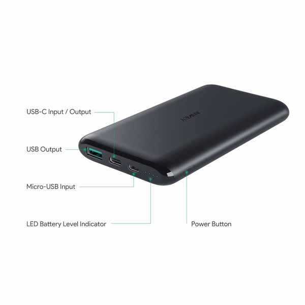モバイルバッテリー Sprint Go 10c 10000mAh 37W [A 1/C 1]BK PB