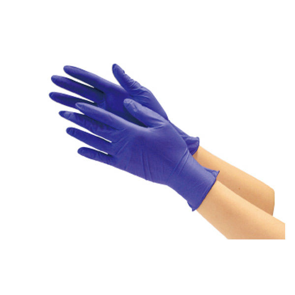 【使いきりニトリル手袋】 川西工業 ニトリル使いきり手袋 2062BS 粉なし ダークブルー 1箱（300枚入）