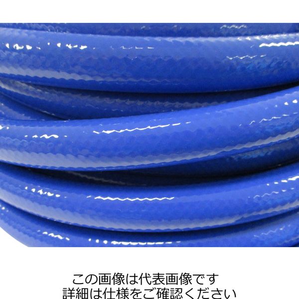 KAKUICHI カクイチ 散水ホース 耐圧 防藻 ブルー 内径15mm 100M 892931