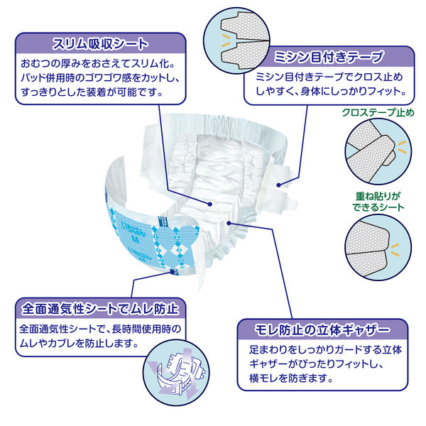 カミ商事 エルモアいちばん クロステープ止めうす型 Mサイズ 1パック 