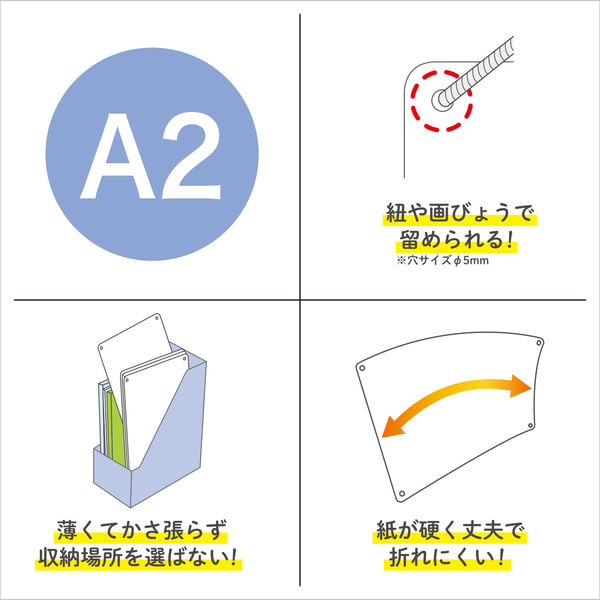 マグエックス ペーパーホワイトボード（600×430mm）1パック（2枚入