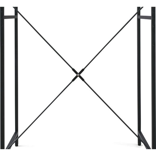 アイリスオーヤマ バスケット付き伸縮スタイルランドリーラック　ブラック BSSL-860 1台（直送品）