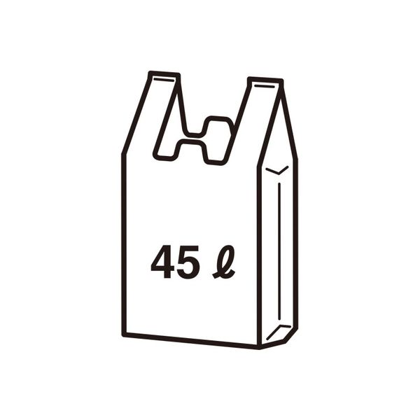 とって付ごみ袋 半透明 45L 20枚 20組 CG-5 1箱 日本技研工業（直送品 