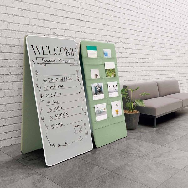 組立設置込】コクヨ マテリボ ホワイトボード 両面板面タイプ 幅665