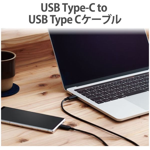 Type-Cケーブル USB C-C PD対応 60W USB2.0 3m 黒 U2C-CC30NBK2 エレコム 1本