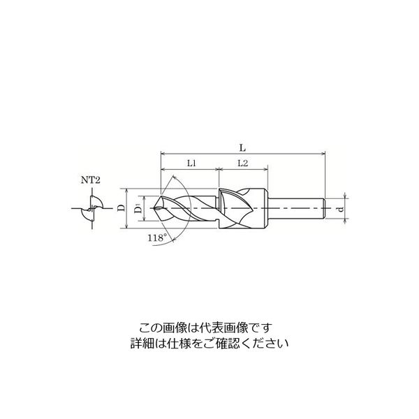 エスコ（esco） 12.7x92mmドリル付沈めフライス（六角穴付ボルト