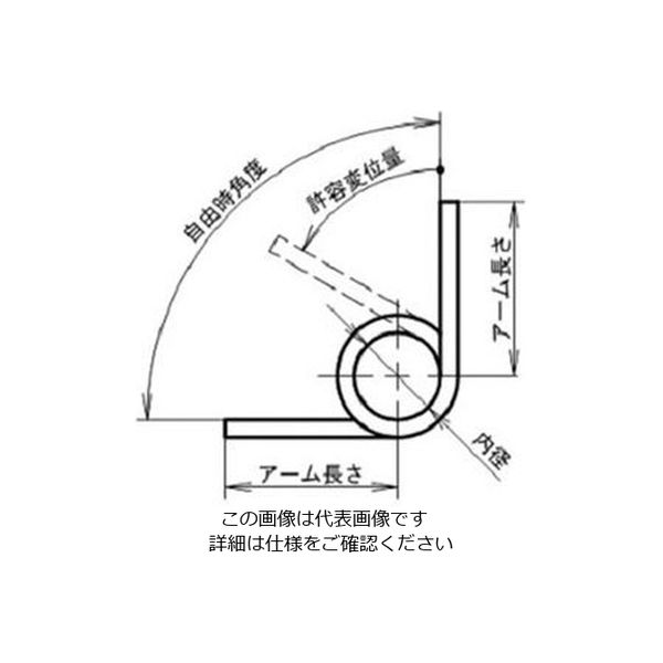 エスコ 4x0.6mm/2巻/135°トーションバネ(左右各1) EA952SH-426 1セット