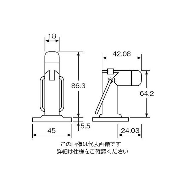 エスコ 91.8mm 戸当り(床・壁兼用) EA951LF-18 1セット(15個 エスコ 91.8mm 戸当り(床・壁兼用) EA951LF-18 1セット(15個
