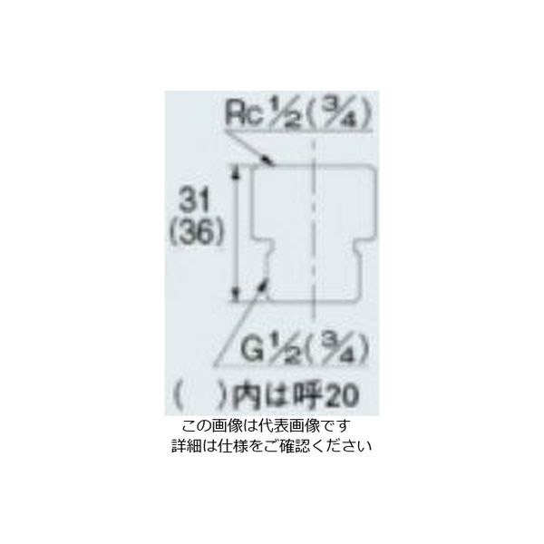 エスコ G1/2”xRc1/2”/呼13 ねじ変換アダプター EA432LH-44 1