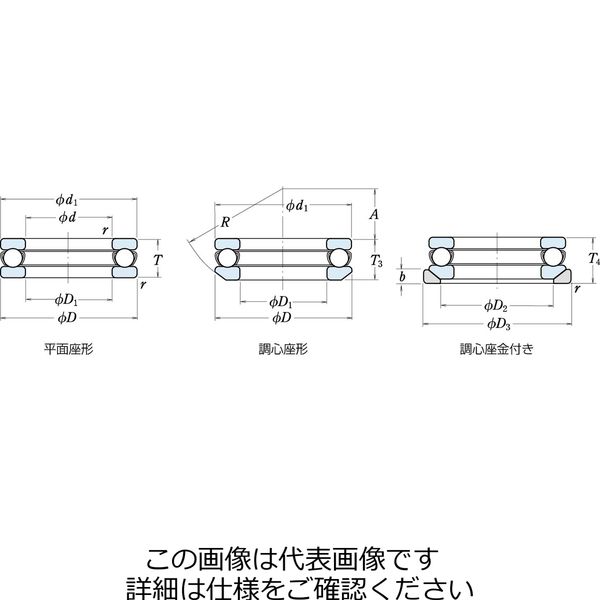 日本精工（NSK） 単式スラスト玉軸受（調心座タイプ） 53315U 1個