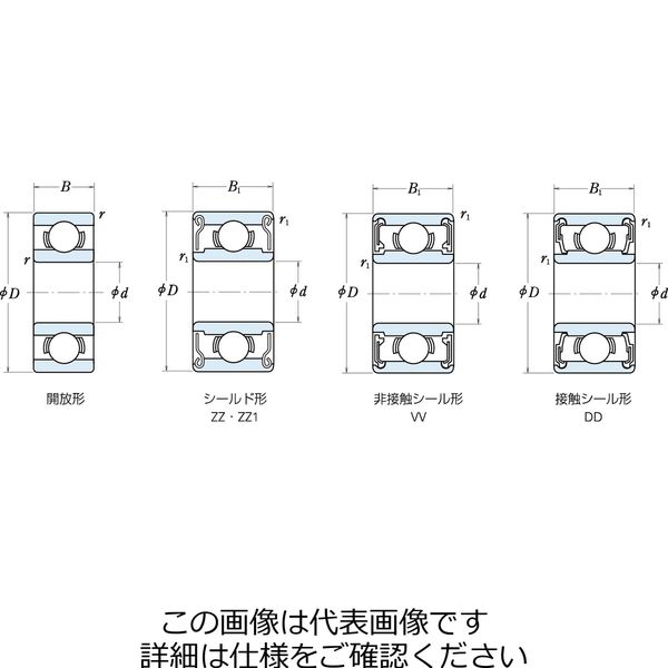 日本精工 小径玉軸受(単列深溝玉軸受) 604ZZ 1セット(10個