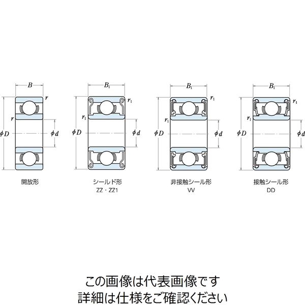 日本精工 小径玉軸受(単列深溝玉軸受) 696ZZ 1セット(20個