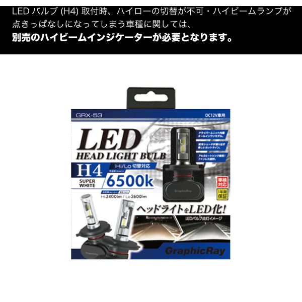 LEDヘッドライトバルブ H4 GraphicRay - メンテナンス