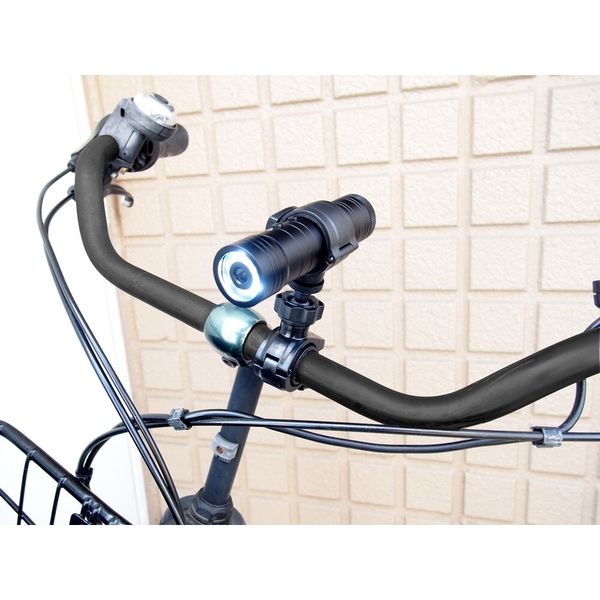 アドワン 自転車用ドライブレコーダー(ライト付き) ブラック a23945 1個（直送品）