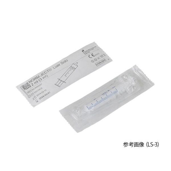 アズワン オールプラスチックディスポシリンジ(個包装・滅菌済み)LSー24 1箱(100本入) 4-2224-05 1箱(100本)（直送品） -  アスクル